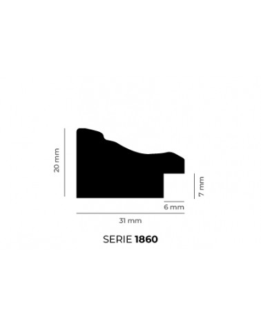 Perfil en pino finger suvemente curvo.